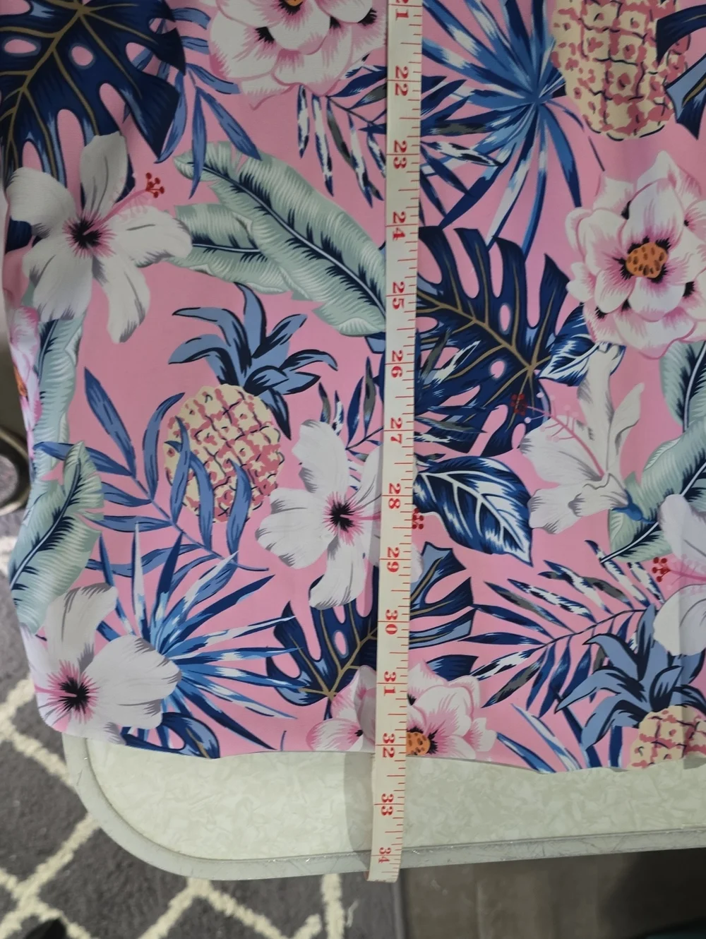 Pink Tropical Floral Swimdress with High-Waist Bikini Bottoms Size 4X Never Worn